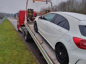 Supporting image for story: Mercedes seized in Telford and man with no driving licence or insurance reported after pulling out on officers