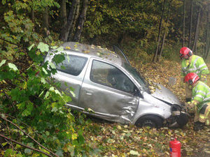 Supporting image for story: Car crashes into M54 embankment near Telford