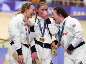 Supporting image for story: Katy Marchant, Emma Finucane and Sophie Capewell storm to GB team sprint gold