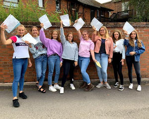 GCSE results day at Thomas Adams School