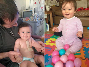 Supporting image for story: Baby Ava on the road to recovery after op