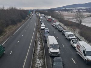 Supporting image for story: Long A5 and M54 delays after rush-hour crash