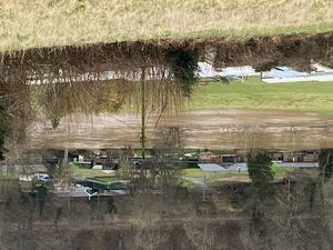 The area around the farm has also flooded as the River Severn overflows. Photo: David Northcote