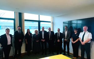 Representatives from West Midlands Ambulance Service and Staffordshire University celebrate the continued partnership. Photo: West Midlands Ambulance Service