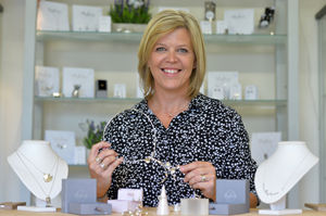 Ruth Hollick who gave up being a primary school teacher to become a full-time jeweller and now has her own studio making jewellery