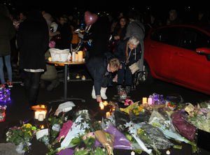 Vigil for Cheryl Hooper, at Farmers Gate, Newport