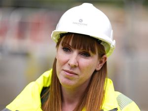 Angela Rayner visiting a construction site