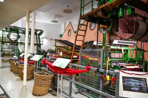 An image shows the inside of The Museum of Carpet, in Kidderminster, Worcestershire.