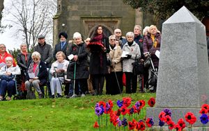 A remembrance service at the churchyard of All Saints Church, Sedgley, to commemorate the women who died in war.