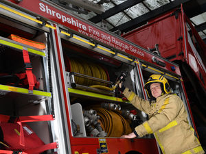 Supporting image for story: Firefighters rush to tackle car on fire in field near Shrewsbury