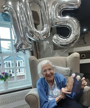 Supporting image for story: Irene celebrates her 105th birthday with afternoon tea