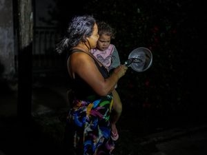 Supporting image for story: Oscar weakens to a tropical storm after making landfall as Category 1 hurricane