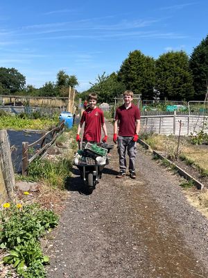 Year 9 Wolgarston High School Students Thomas Cole and Wilfred Webster Jenkins