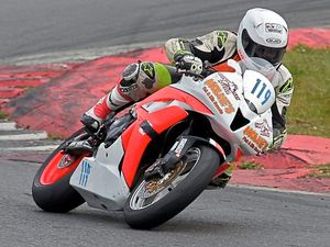 Supporting image for story: Alun Brooks crashes as Jon Wright wins four