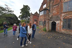 The front of the house was damaged by a fallen tree in the early 20th century and had to be redesigned. Haden Hill House, Lee Road, Cradley Heath.