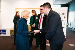 Camilla the Queen Consort, meets Telford & Wrekin Council leader, Shaun Davies.
