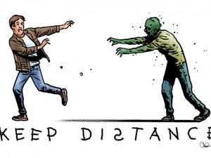 Supporting image for story: Shropshire's Walking Dead artist unleashes zombie coronavirus message