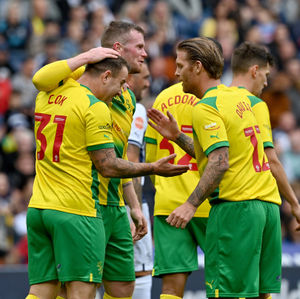 Team Brunt celebrate after Simon Cox scores