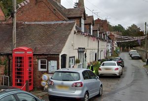 One of the payphones under threat outside Worfield Post Office. Photo: Google