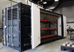 S Jones Containers' lead acid battery store