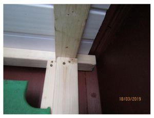 Gap left between studs and concrete wall. No insulation was provided behind the timber studs and inadequate space was left between the studs and the concrete wall.