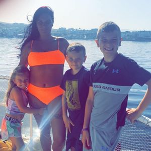 Mum Thea with her eldest son, Kion, Rylan, 11 and Aaliya, 6. Picture: Thea Williams