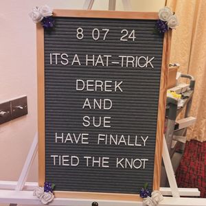 Derek and Sue finally tied the knot after 49 years together