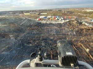 Supporting image for story: Image shows damage to factory after Birmingham blaze