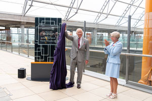 Unveiling a plaque to mark the historic occasion at the West Midlands-based hospital, he interacted with flag-waving crowds who were delighted to see him visiting.