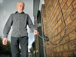 Supporting image for story: Thieves steals tree chained to a wall in Newport