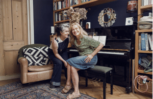 Caitlin Moran, Author and Sky Arts Award Judge, with her Arts Hero and Literary Agent Georgia Garrett