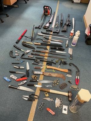 Weapons seized by West Mercia Police in county lines crackdown 