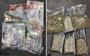 Police seized drugs and cash after searches in Dudley and Lichfield. Photo: Staffordshire Police