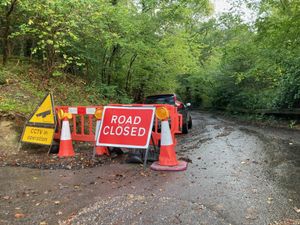 Road closure at a bridge 