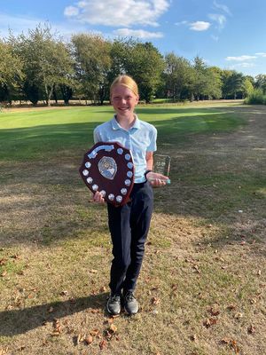 Isabelle Price won the Girls' Handicap Shield at the Shropshire & Herefordshire Junior Handicap Championships