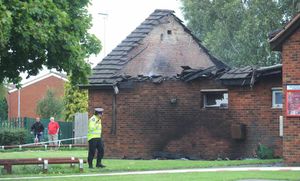 The aftermath of the blaze