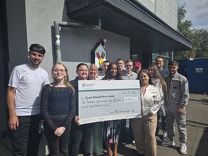 Upper Gornal McDonald's crew and Franchisee Anne-Marie Clarke at Ronald McDonald House Birmingham House 