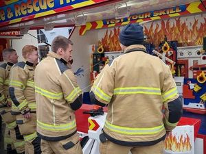 Supporting image for story: Firefighters not 'shy' about having a go at Ludlow fair after safety checks