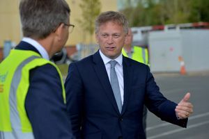 Transport Secretary Grant Shapps visited National Express West Midlands bus garage on the Pensnett Trading Estate