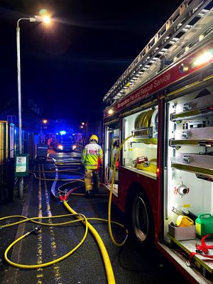 Firefighters at the scene in Whitchurch. Photo: @SFRS_MDrayton