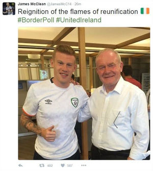 James McClean reacts to Brexit result