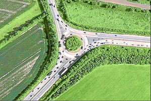 Supporting image for story: Roundabout to go at Shrewsbury A5 junction