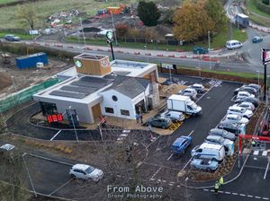 The Starbucks in Welshpool opened today. Picture: From Above Drone Photography