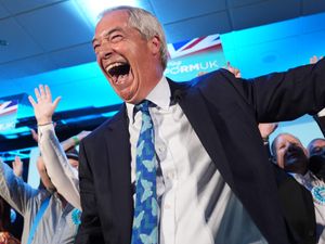 Reform UK party leader Nigel Farage with his party’s candidates