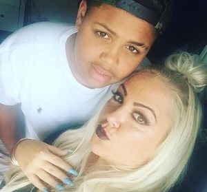 Keelan Wilson pictured with his mother Kelly