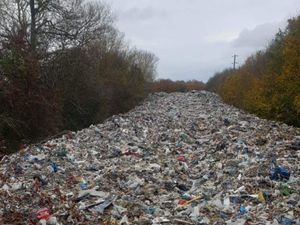 Supporting image for story: Fly-tippers dump ‘mountain of illegal waste’ near river