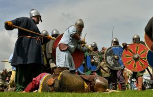 Actors do battle as Anglo-Saxons and Vikings face off