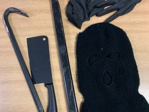 Supporting image for story: Two arrests after meat cleaver, ski mask and crowbars found in car in Telford