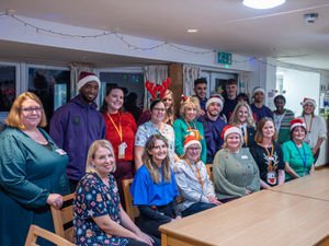 Villa Players meet the care team at Acorns Children's Hospice. 
