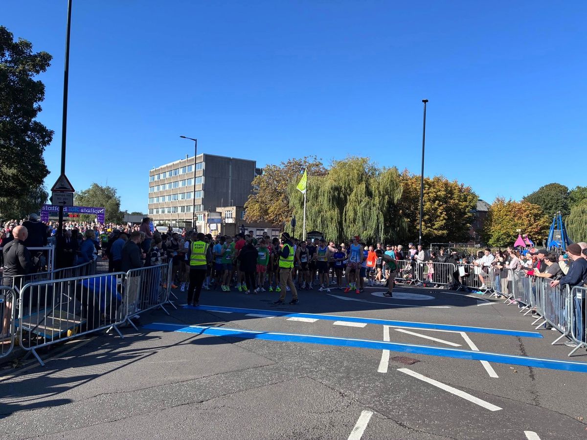 On your marks!: 12 happy pictures from Stafford 10K with smiling faces all round as hundreds of runners pounded the streets